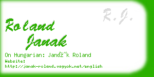 roland janak business card